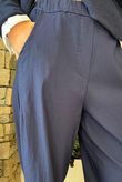 Bengaline Carrot Leg Trouser Navy
